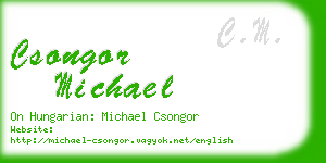 csongor michael business card